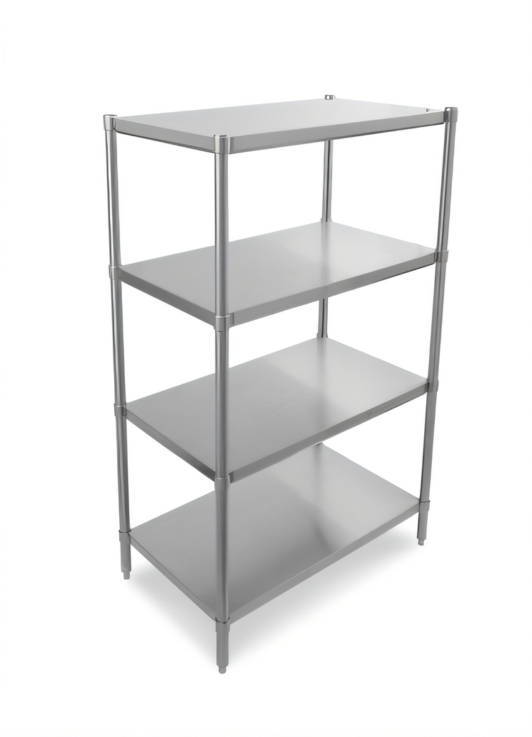 Product image #1 for John Boos Stainless Steel Dry Storage Stationary Shelving Unit with 3 Adjustable Shelves, 30 x 24 x 60 Inches
