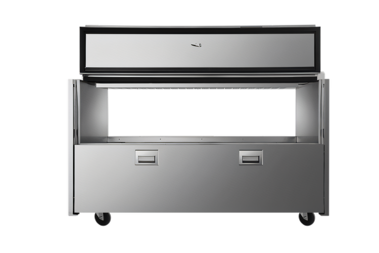 Product image #1 for Atosa Double-Sided Refrigerated Milk Cooler Cart, 16 Crate Capacity, Stainless Steel