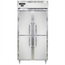 Thumbnail image #1 for Continental Refrigerator Designer Slim Line Two-Section Reach-in Freezer with Half-Height Solid Doors