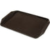 Thumbnail image #1 for 17 x 12 Rectangular Handled Café Tray, Chocolate Polypropylene