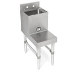 Thumbnail image #1 for John Boos UBBS-2112 Freestanding Underbar Blender Station with Dump Sink, 12"W x 21"D, Stainless Steel