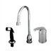 Thumbnail image #1 for T&S Brass B-2743 Single Lever Side Mount Faucet with 6-Inch Swivel Gooseneck and 4-Foot Sidespray