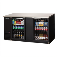 Everest Refrigeration EBB69G-24 Two-Section Glass Door Back Bar Refrigerator, 68-Inch Wide, 20 Cu. Ft.