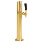 Thumbnail image #1 for Micro Matic USA Skyline SKY-1PVDKR 1-Faucet Countertop Glycol-Cooled Draft Beer Tower with PVD Brass Finish