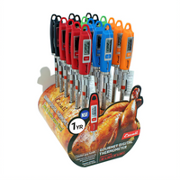 Escali Gourmet Digital Meat Thermometer Countertop Display, 18-Piece Assorted Color Pack