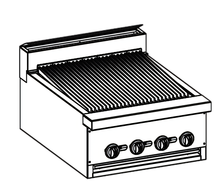 Product image #1 for Bistro 60-Inch Modular Gas Charbroiler Restaurant Range with Cast Iron Radiants and Grates
