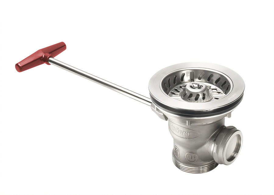 Product image #1 for Krowne Diamond Series Stainless Steel Ball Valve Twist Waste Drain for 3-1/2 Inch Sink Opening