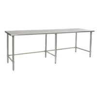 Eagle Deluxe Series Stainless Steel Flat Top Work Table, 72 x 36 Inch, Tubular Base