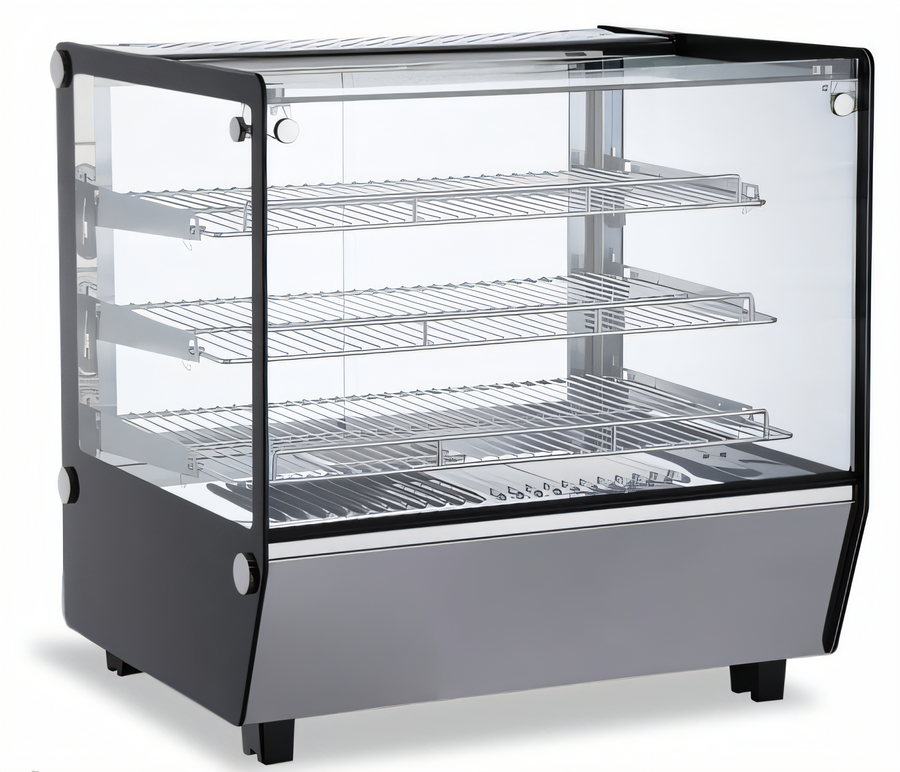 Product image #1 for Omcan Countertop Full-Service Glass Display Warmer with Straight Front Glass, 27-Inch, 4.25 Cu. Ft.