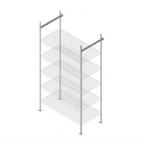 Quantum 21-Inch Stationary End Kit for Overhead Track Shelving