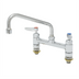 Thumbnail image #1 for T&S Brass Double Pantry Faucet, 8-Inch Deck Mount, 10-Inch Swing Spout