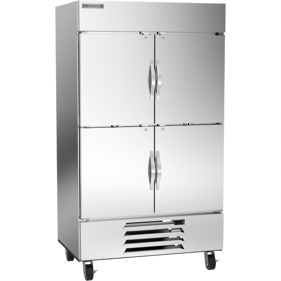Product image #1 for Beverage-Air Horizon Series Two-Section Reach-In Freezer with Lockable Solid Half Doors, 44 Cu. Ft., Bottom Mount