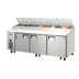 Thumbnail image #1 for Everest Refrigeration EPPR3 Three-Section Pizza Prep Table, 93-1/8 Inch Wide, Self-Contained Side-Mounted Refrigeration