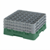 Thumbnail image #2 for Cambro Camrack® Full Size Low Profile 36-Compartment Glass Rack with 3 Soft Gray Extenders, Sherwood Green