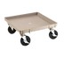 Thumbnail image #1 for Rack-Master Single-Stack Platform Dish & Glass Rack Dolly Base with 2 Locking Casters, 21 x 21 Inches, Beige