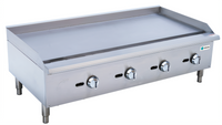 Hurakan by Equip.me 48-Inch Countertop Gas Griddle with 4 Burners, 3/4-Inch Plate