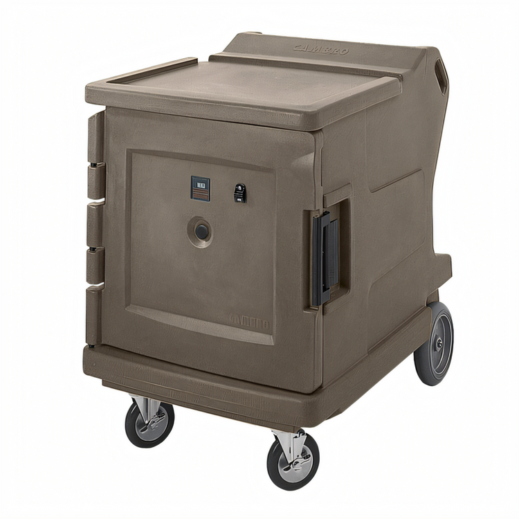Product image #2 for Cambro Camtherm® Low Profile Electric Hot/Cold Food Holding Cabinet Cart, Single Door, Granite Sand, 11 Sheet Pan Capacity