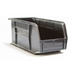 Thumbnail image #1 for Carlisle Condiment Rack Bin with Front Mount Drop-In Card Holder, 11 x 5-1/2 x 5 Inches, 3.5 Qt., Black