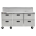 Thumbnail image #1 for Centerline by Traulsen 72-Inch 6-Drawer Mega Top Prep Table Refrigerator