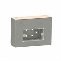 John Boos Empty Single Gang Stainless Steel Junction Box with Welded Mounting Bracket
