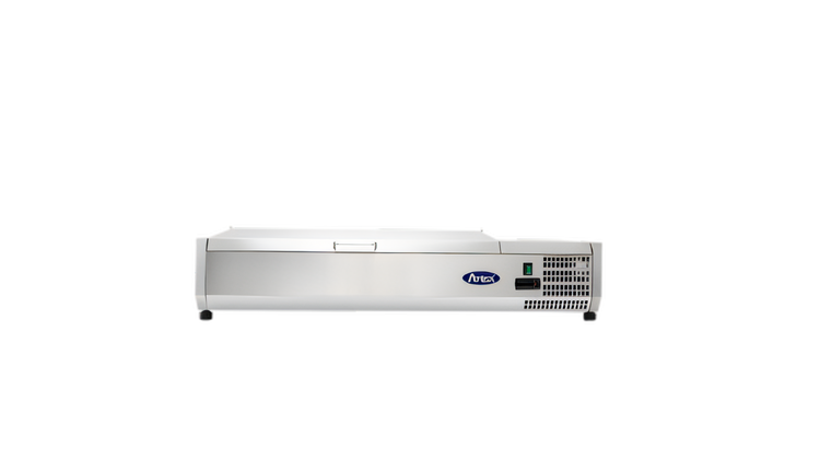 Product image #1 for Atosa 48-Inch Refrigerated Countertop Prep Station, 1-Door, 10-Pan, 1.5 Cu. Ft.