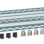 Thumbnail image #1 for Metro Super Erecta EZA-2448NK3 EZ-ADD Wire Shelf, 48"W x 24"D, Metroseal Green, with Corner Hardware