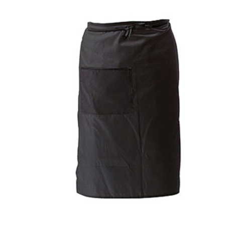 Product image #1 for Crestware Black Bistro Apron, 30 x 32 Inch, 2-Pocket Cotton/Poly Twill