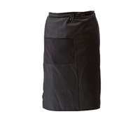 Crestware Black Bistro Apron, 30 x 32 Inch, 2-Pocket Cotton/Poly Twill