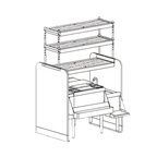 Thumbnail image #1 for Perlick Corporation Top Shelf PTS42R-LF 42-Inch Pass-Thru Underbar Ice Bin/Cocktail Station with 10-Circuit Cold Plate and Dual Sinks