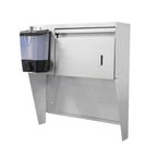 Thumbnail image #2 for John Boos PB-STD-1410-X Manual Wall-Mounted Stainless Steel Towel and Soap Dispenser for 17-Inch Hand Sinks