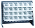 Thumbnail image #1 for Quantum Louvered Bench Rack with 24 Clear Bins, Gray Enamel Finish