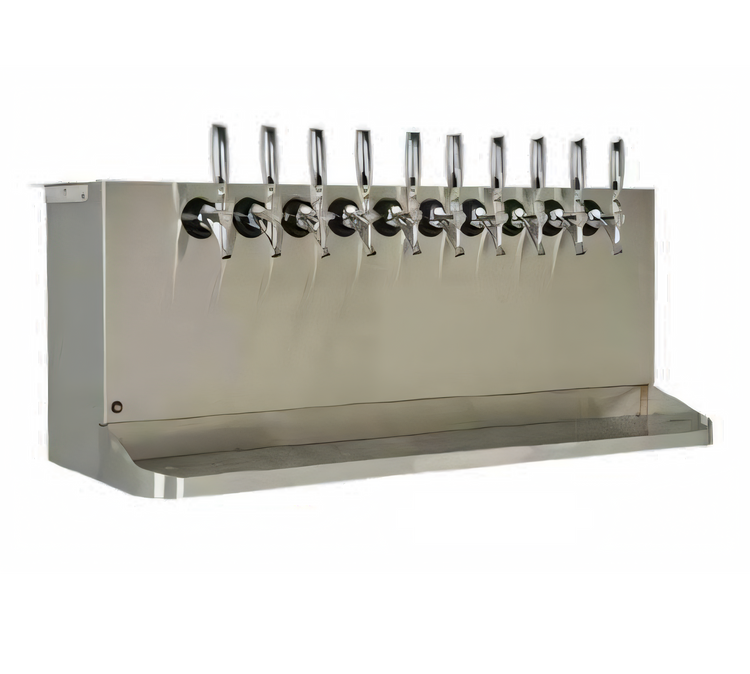 Product image #1 for Micro Matic 40-Inch Wide 10-Faucet Underbar Glycol-Cooled Draft Beer Dispenser with Drip Tray