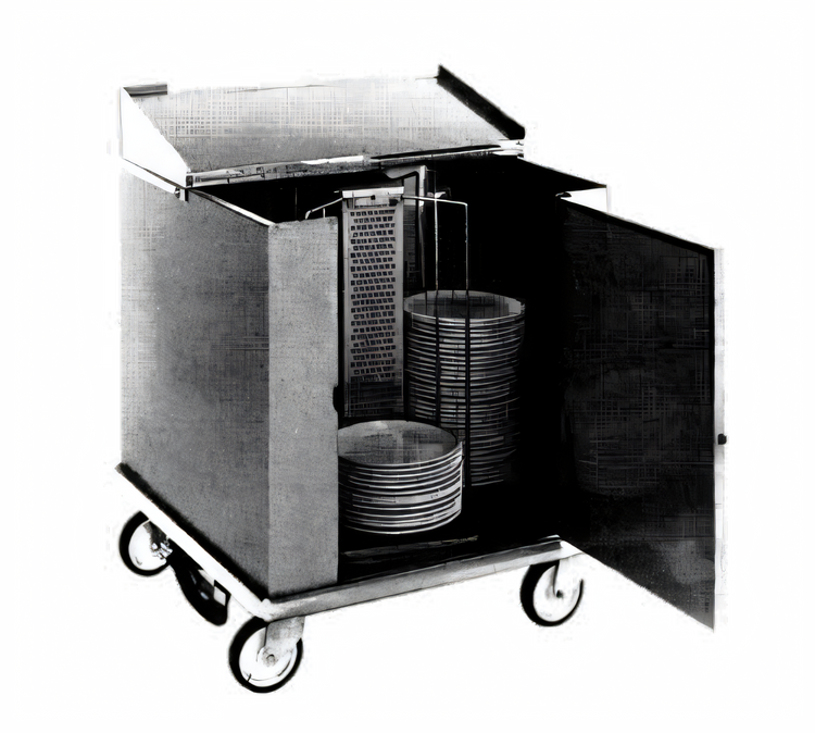 Product image #1 for Carter-Hoffmann CD260 Unheated Enclosed Rotary Dish Storage Cart, 252 Plate Capacity, 12-Inch Max Plates