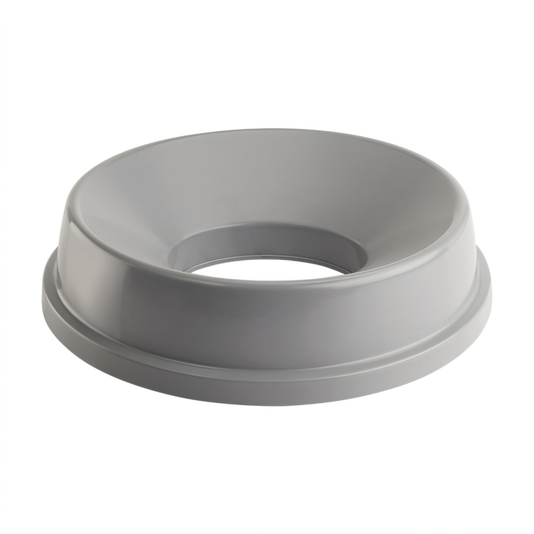 Product image #1 for Winco Gray Funnel-Top Trash Can Lid for 22-Gallon Round Trash Can