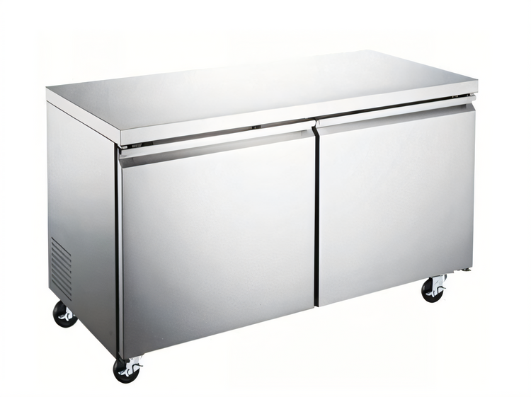 Product image #1 for Hurakan by Equip.me 60-Inch 2-Section Undercounter Refrigerator with Solid Doors and Electronic Controls
