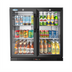 Thumbnail image #1 for KoolMore 35-Inch Two-Door Back Bar Refrigerator, 7.4 Cu. Ft., Black, Glass Swing Doors