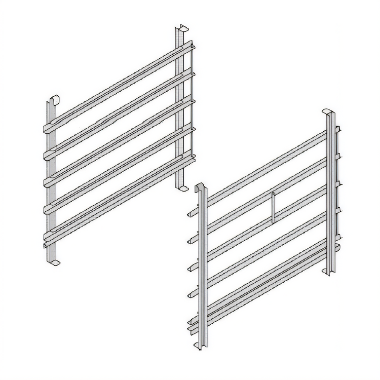 Product image #1 for RATIONAL Type 62 Hinging Rack for 6 2/1 GN Pans, 2-5/8 Inch Rail Spacing