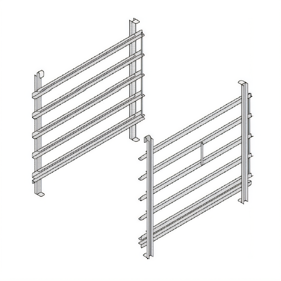Product image #1 for RATIONAL Type 62 Hinging Rack for 6 2/1 GN Pans, 2-5/8 Inch Rail Spacing