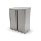 Thumbnail image #1 for John Boos WCH-60 60" W x 14-1/2" D x 36" H Stainless Steel Wall-Mounted Cabinet with Hinged Doors and Fixed Shelf
