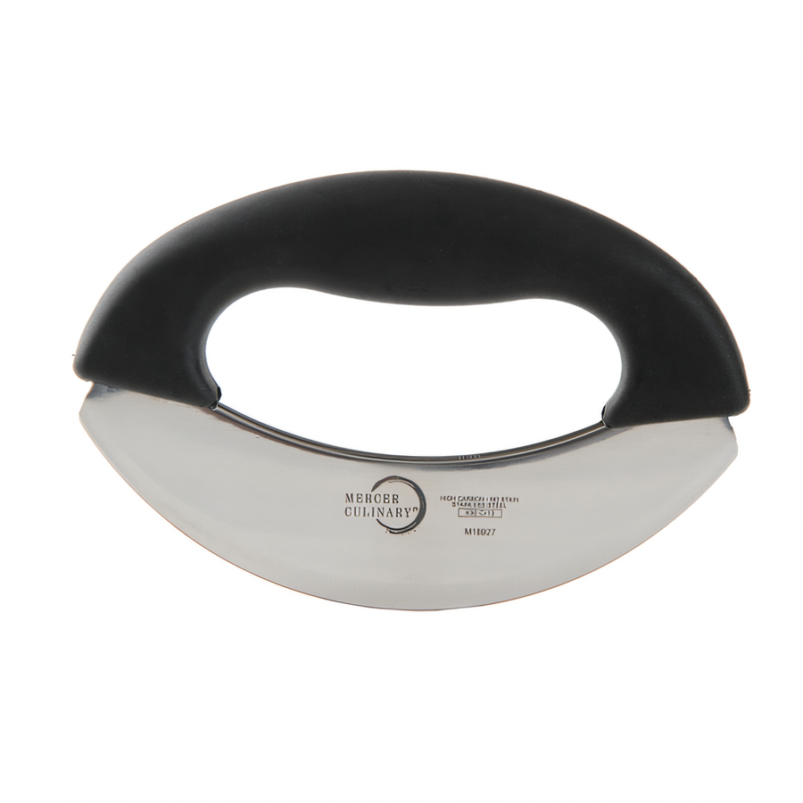 Product image #1 for Mercer Culinary 7-Inch Double-Blade Mezzaluna Knife with Rubberized One-Piece Handle