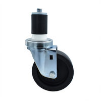 BK Resources 4SBR-RA-LDP Shelf Casters & Leveling Feet