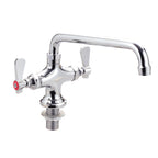 Thumbnail image #1 for BK Resources OptiFlow BKF-DPF-14-G Commercial Dual-Valve Pantry Faucet, Deck-Mount Single-Hole, 14-Inch Swing Spout, Chrome-Plated Brass