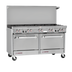 Thumbnail image #1 for Southbend S-Series 60-Inch Natural Gas Restaurant Range with 6 Open Burners, 24-Inch Raised Griddle/Broiler, Convection Oven and Cabinet Base
