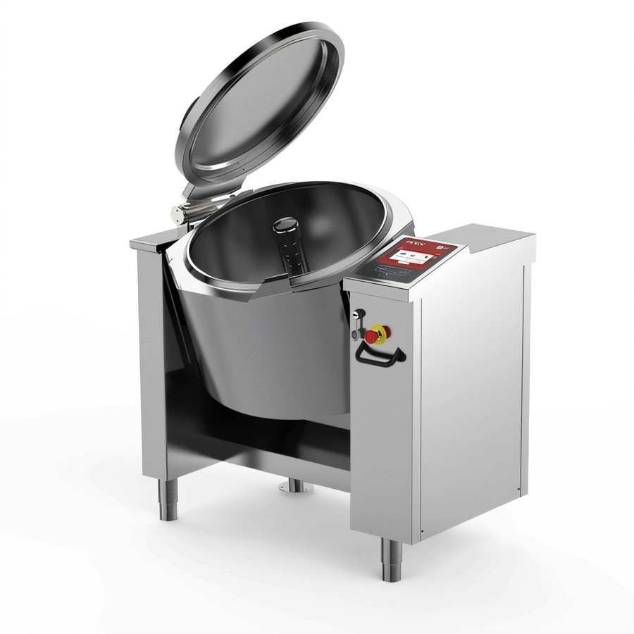 Product image #1 for Cucimix UCBTE018V1 18 Gallon Electric Tilting Skillet Braising Pan with Automatic Mixer