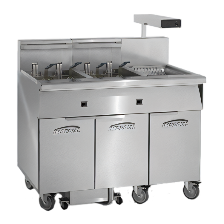 Product image #1 for Imperial 3-Battery Electric Floor Fryer with Built-In Filter, Dump Station, and Computer Controls, 50 lb. Tanks