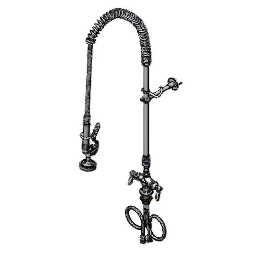 Product image #1 for T&S Brass EasyInstall Single-Hole Deck-Mount Pre-Rinse Unit with 20-Inch Riser and 44-Inch Hose