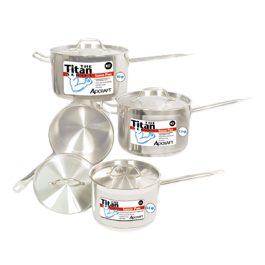 Product image #1 for Titan Series 7.5 Qt Induction Ready Sauce Pan with Cover