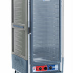 Thumbnail image #1 for Metro C5 Insulation Armour C537-MFC-4-GY Mobile Moisture Heated Holding & Proofing Cabinet, 3/4 Height, Clear Door, 14 Sheet Pan Capacity