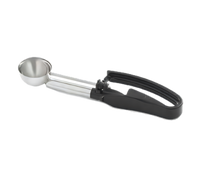 Vollrath Size 30 1.13 oz Extended-Length Stainless Steel Disher with Black Ergonomic Handle