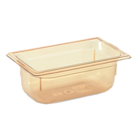 Vollrath Super Pan® 1/4 GN High-Temp Amber Resin Food Pan, 2-1/2 Inch Deep